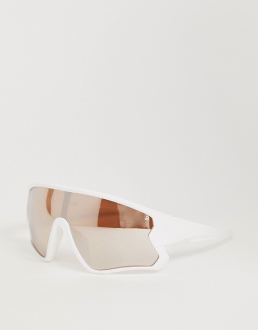 Dusk To Dawn Electra visor sunglasses in white