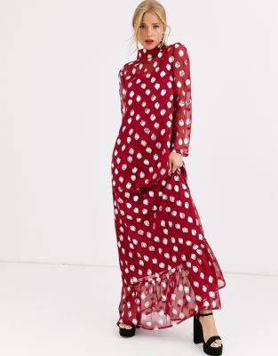 full skirt maxi dress