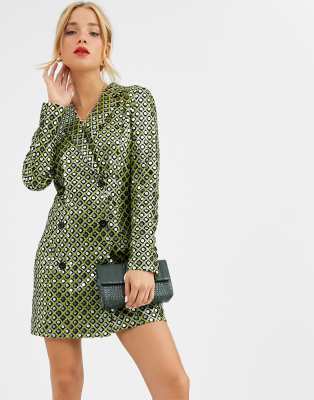 asos sequin blazer dress