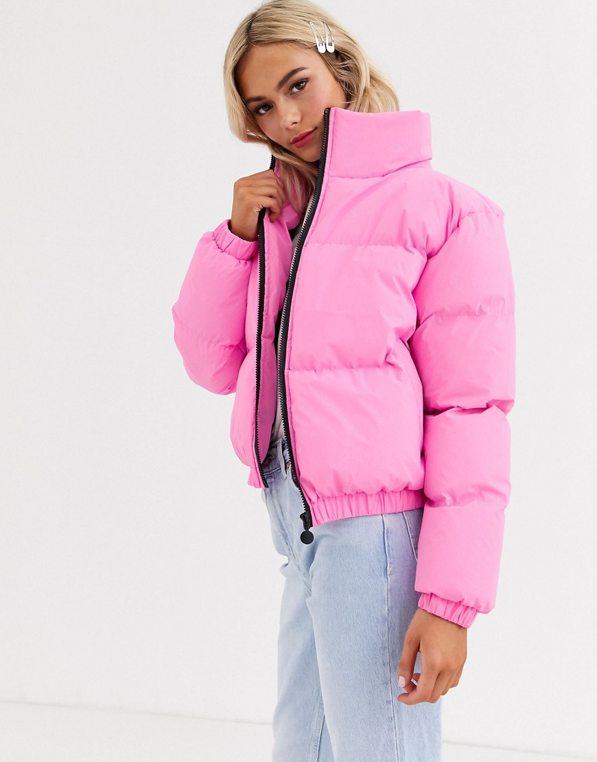 Дутая куртка со светоотражающей вставкой Brave Soul-Розовый