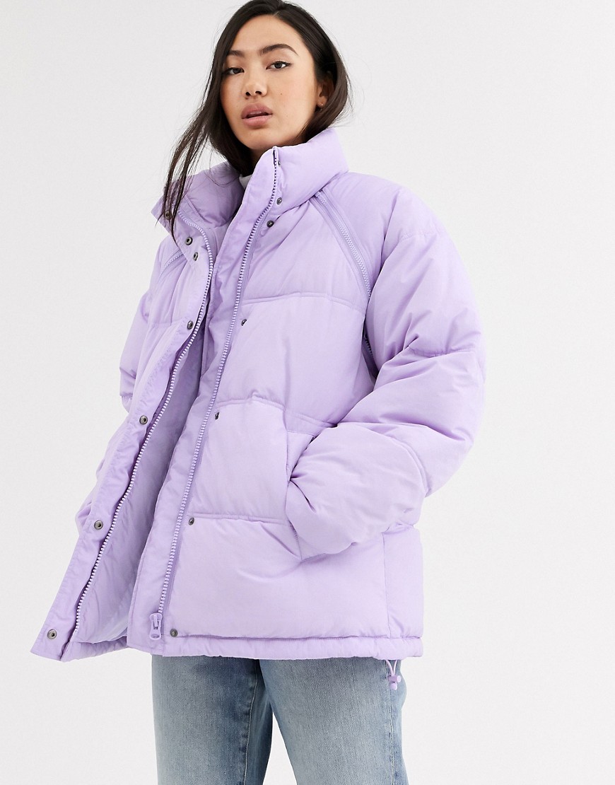 фото Дутая лавандовая куртка weekday-фиолетовый