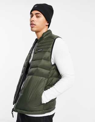 Дутый жилет цвета хаки Essentials-Зеленый цвет Jack & Jones 107858346