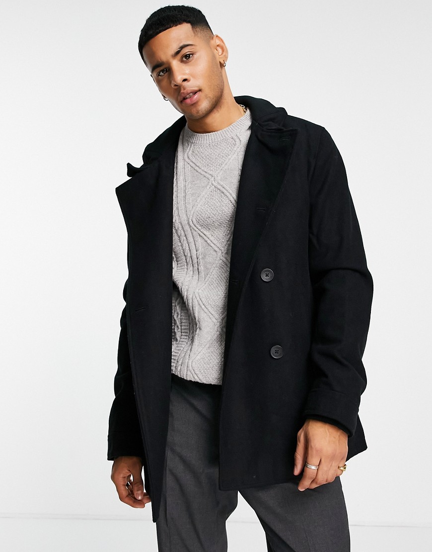фото Двубортная куртка с воротником-стойкой french connection-черный цвет
