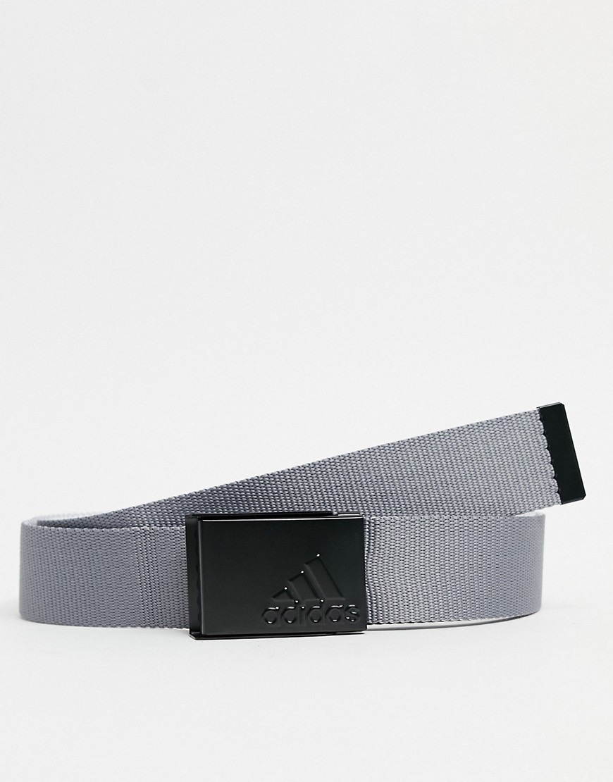 фото Двусторонний плетеный ремень серого цвета adidas golf-серый
