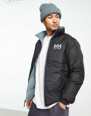 фото Двусторонняя куртка серого и черного цветов helly hansen urban-серый