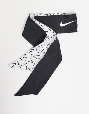 Двусторонняя повязка на голову черного цвета Nike DRI-fit-Черный цвет