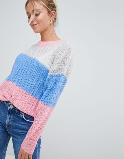Колор блок свитер