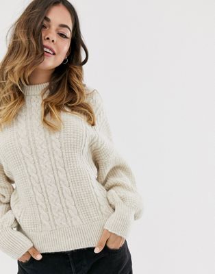 Пуловеры крупной вязки