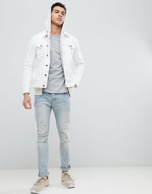 Белый джинсовый костюм