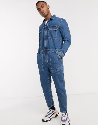 Bershka Denim джинсовый комбинезон