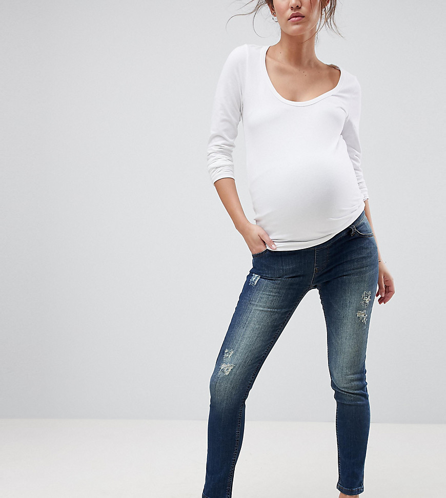 фото Джинсы скинни для беременных gebe maternity-синий
