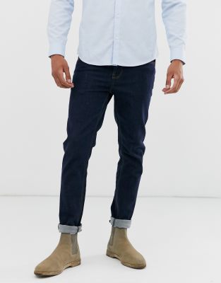 Джинсы скинни цвета индиго ASOS DESIGN-Голубой