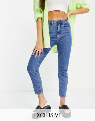 Джинсы в винтажном стиле  Asos Джинсы цвета индиго в винтажном стиле Daisy Street-Голубой