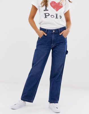 фото Джинсы в стиле милитари с логотипом polo - sports-синий polo ralph lauren