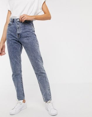 Прямые джинсы с завышенной талией женские