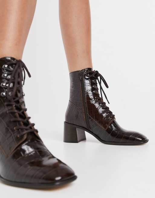 Miista lace hot sale up boots