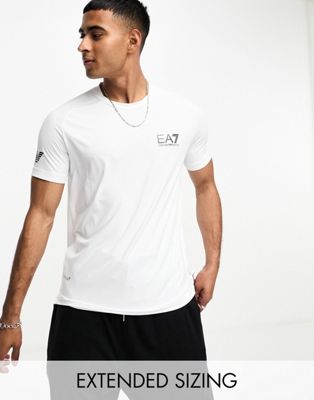 EA7 activewear logo t-shirt in white