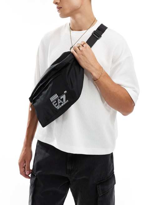 EA7 bumbag in black ASOS