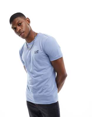EA7 EA7 core logo t-shirt in light blue