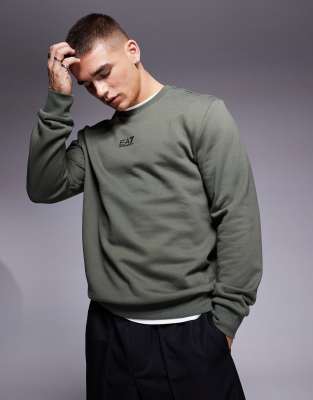 EA7 - Grøn sweatshirt med logo på brystet