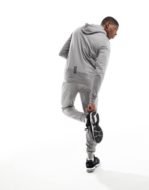 Grey fitted tracksuit shop