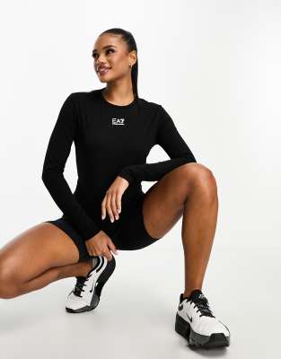 Dynamic Seamless Long Sleeve Top, Black