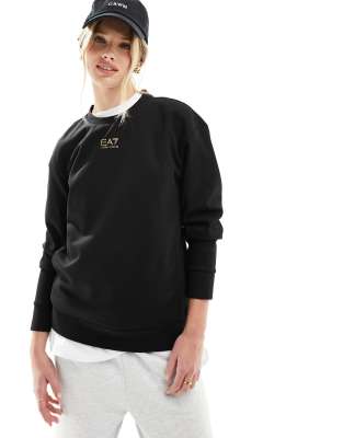 EA7 EA7 logo sweatshirt in black