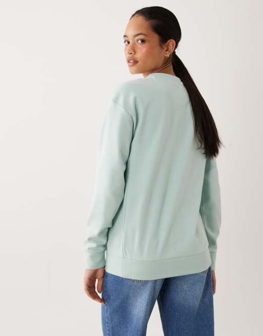 EA7 logo sweatshirt in light blue, 4 of 4