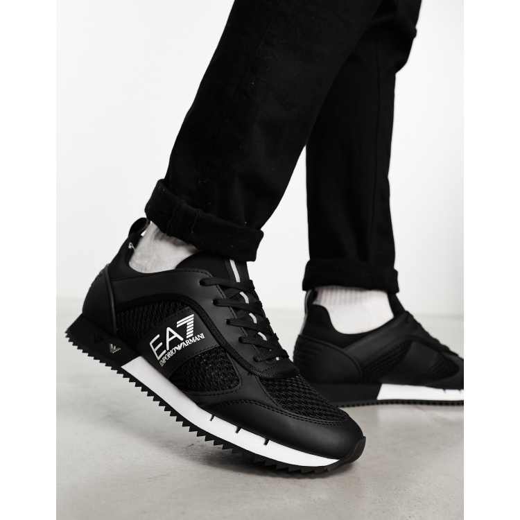 Ea7 emporio armani store logo trainers black