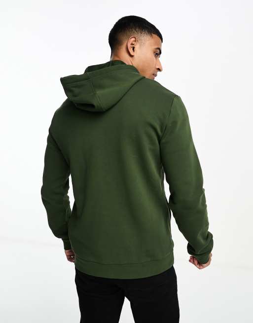 EA7 outline logo hoodie in khaki