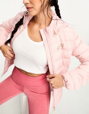 EA7 padded jacket in light pink - ASOS Price Checker