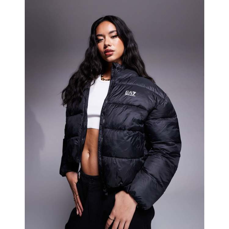 EA7 puffer jacket in black ASOS