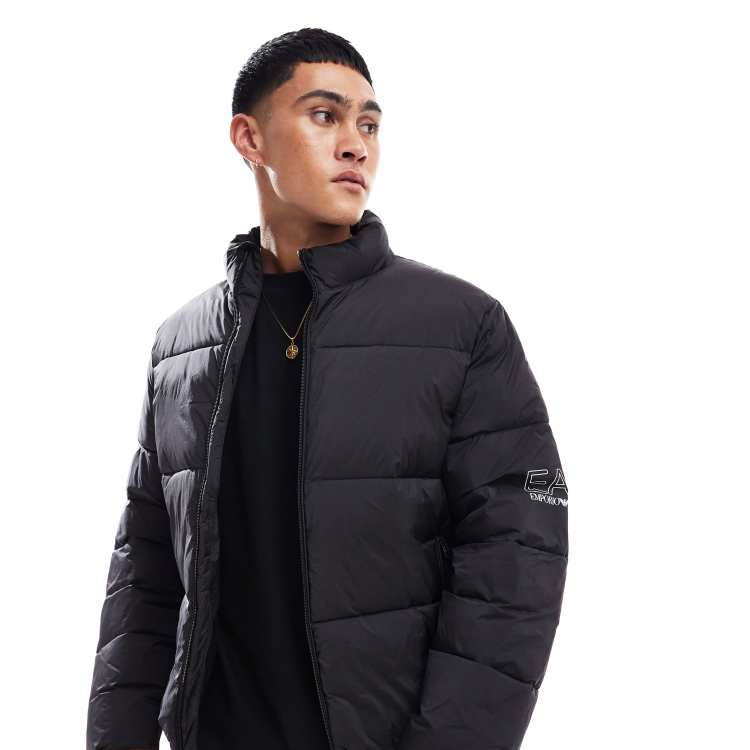 EA7 puffer jacket in black ASOS