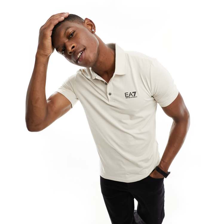 Ea7 white polo shirt new arrivals