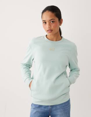 EA7 - Sweatshirt in Hellblau mit Logo