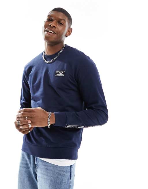 Ea7 blue hot sale sweatshirt