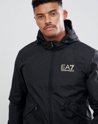 EA7 Train Core ID hooded zip-thru logo 