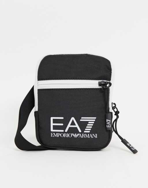 EA7 Train mini pouch logo cross body bag in black ASOS