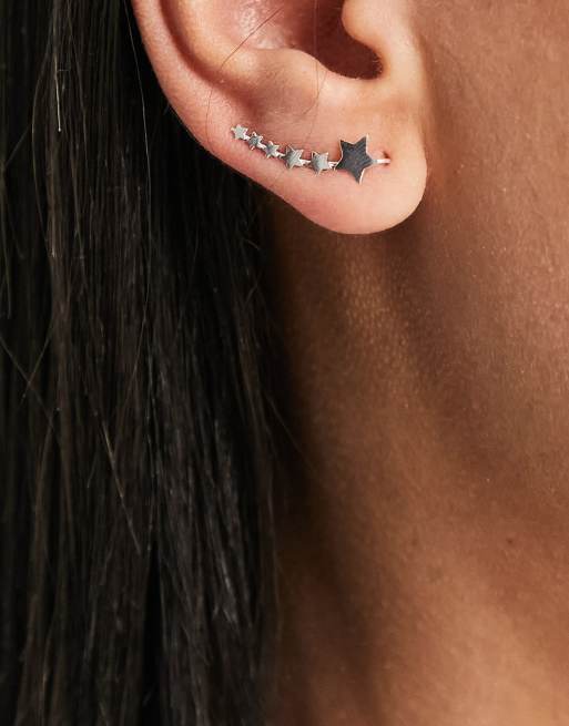 Ear cuff con diseño de estrellas de plata de ley de Kingsley Ryan