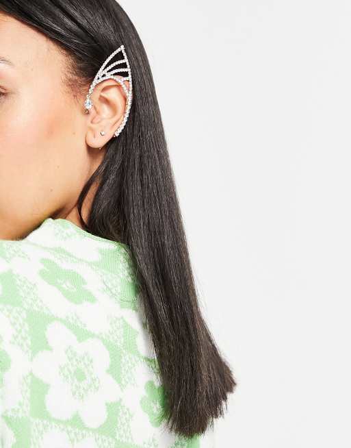 Ear cuff dorado con diseño de oreja de elfo de ASOS DESIGN
