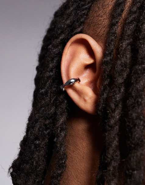 Ear cuff plateado efecto fundido de ASOS DESIGN - view 1