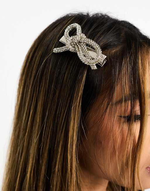 Easilocks – 2 st strassrosetter för håret – Silver – Endast hos ASOS , 4 av 4