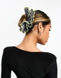 [Easilocks] Easilocks ASOS Exclusive Layered Hair Scrunchie - Black Checkered No Size Black Checkered