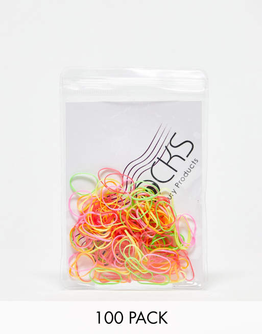Easilocks ASOS Exclusive Multi Colour Elastics 100 Pack - Neon