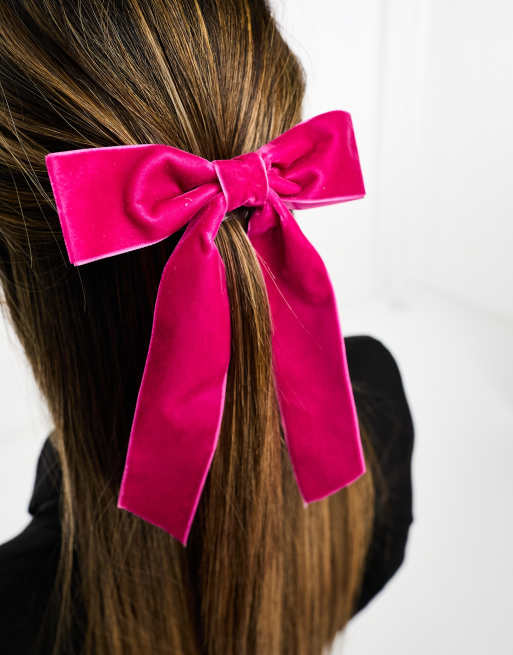 Easilocks – ASOS Exclusive – Rosa hårrosett av sammet i oversize, 3 av 4
