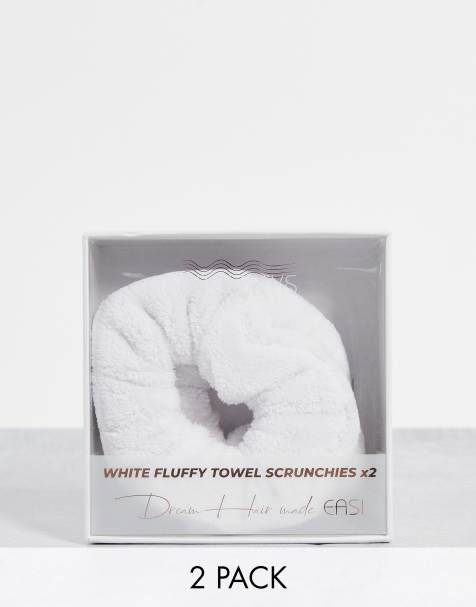 Easilocks - Classic Fluffy Towel Scrunchie - Hvid - view 1