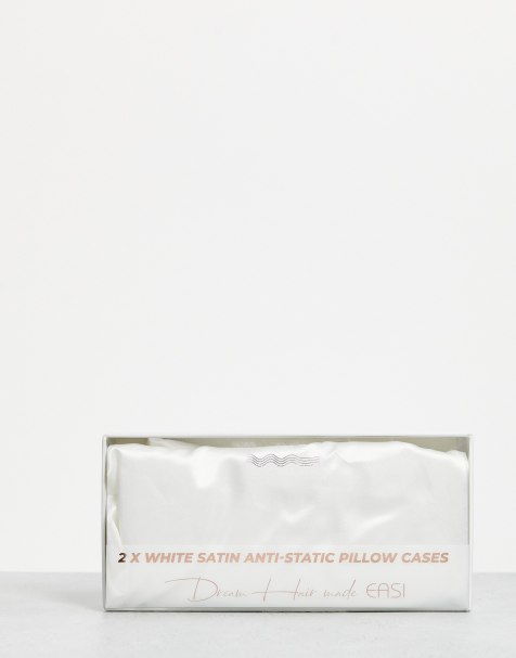 Easilocks Classic Satin Pillow Cases 2 Pack - White - view 1