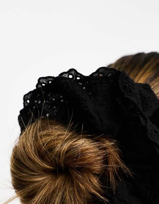 ASOS DESIGN - Confezione da 2 elastici per capelli con fiocco in raso neri