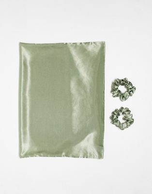 Easilocks Dream Duo Pillow Case & Scrunchie - Sage Green