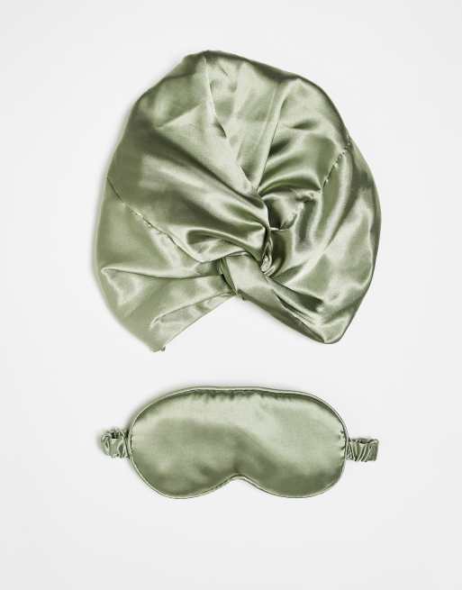 Easilocks - Dream Duo - Turban et masque de nuit - Vert sauge